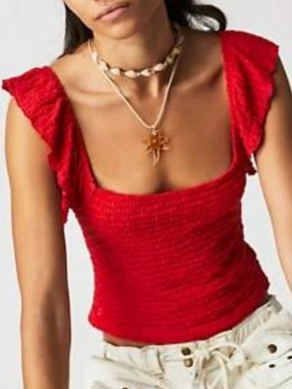 Red Free People Top